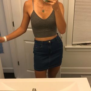 Denim mini skirt